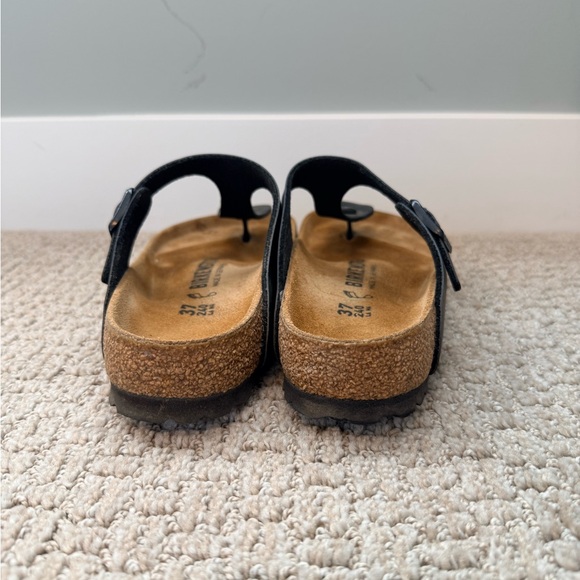 Birkenstock Gizeh Black Thong Sandals Size 37 EU 6-6.5 Women Birko-Flor Cork - Picture 5 of 8